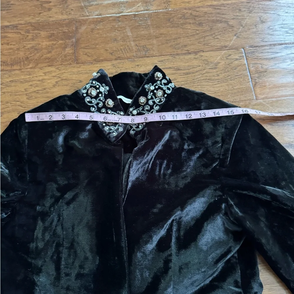 Soft Surroundings Elegant Black Velvet‎ Blazer